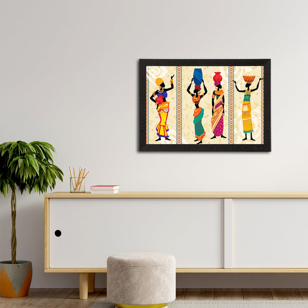 Tribal Theme Satin Matt Texture UV Art Painting Kafalo