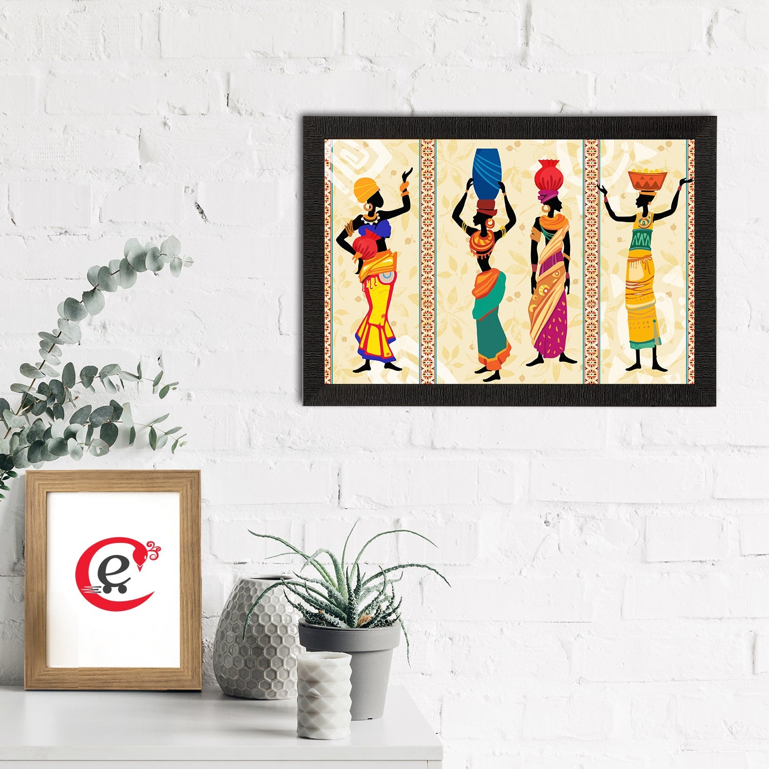 Tribal Theme Satin Matt Texture UV Art Painting Kafalo