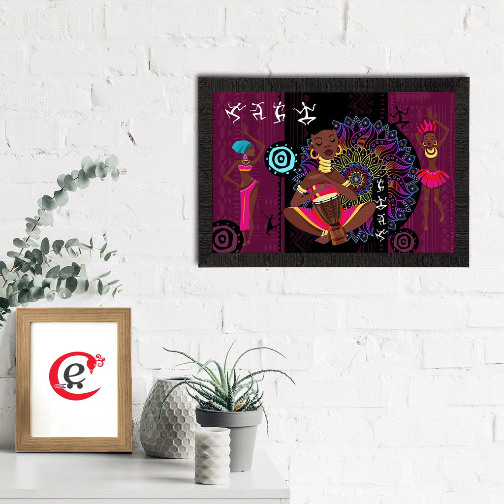 Tribal Theme Satin Matt Texture UV Art Painting Kafalo