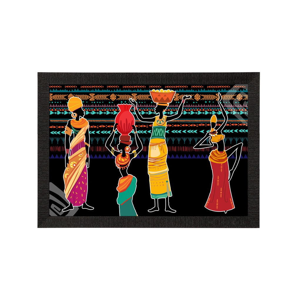 Tribal Theme Satin Matt Texture UV Art Painting Kafalo