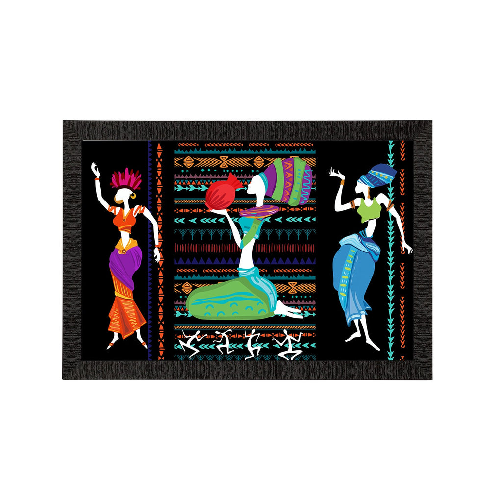 Tribal Theme Satin Matt Texture UV Art Painting Kafalo