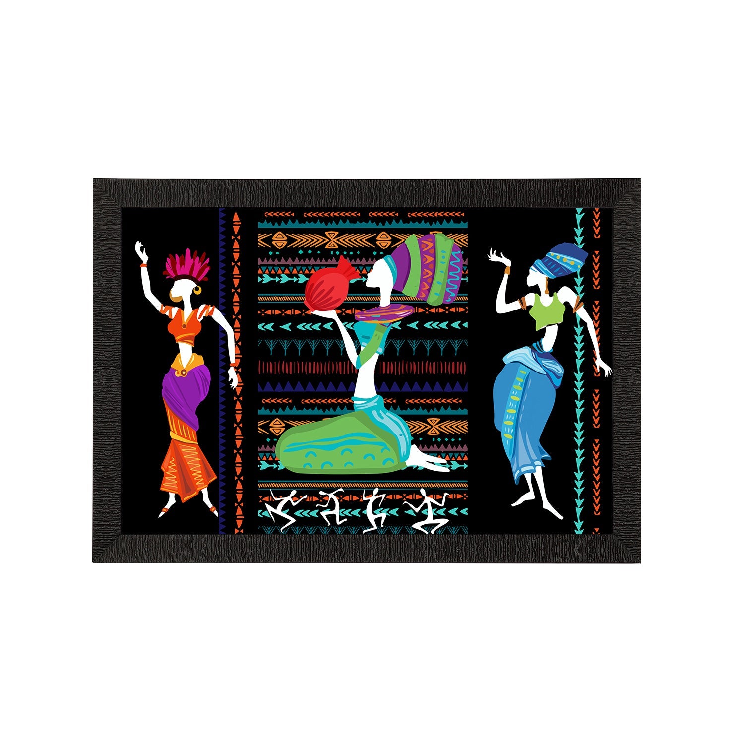 Tribal Theme Satin Matt Texture UV Art Painting Kafalo