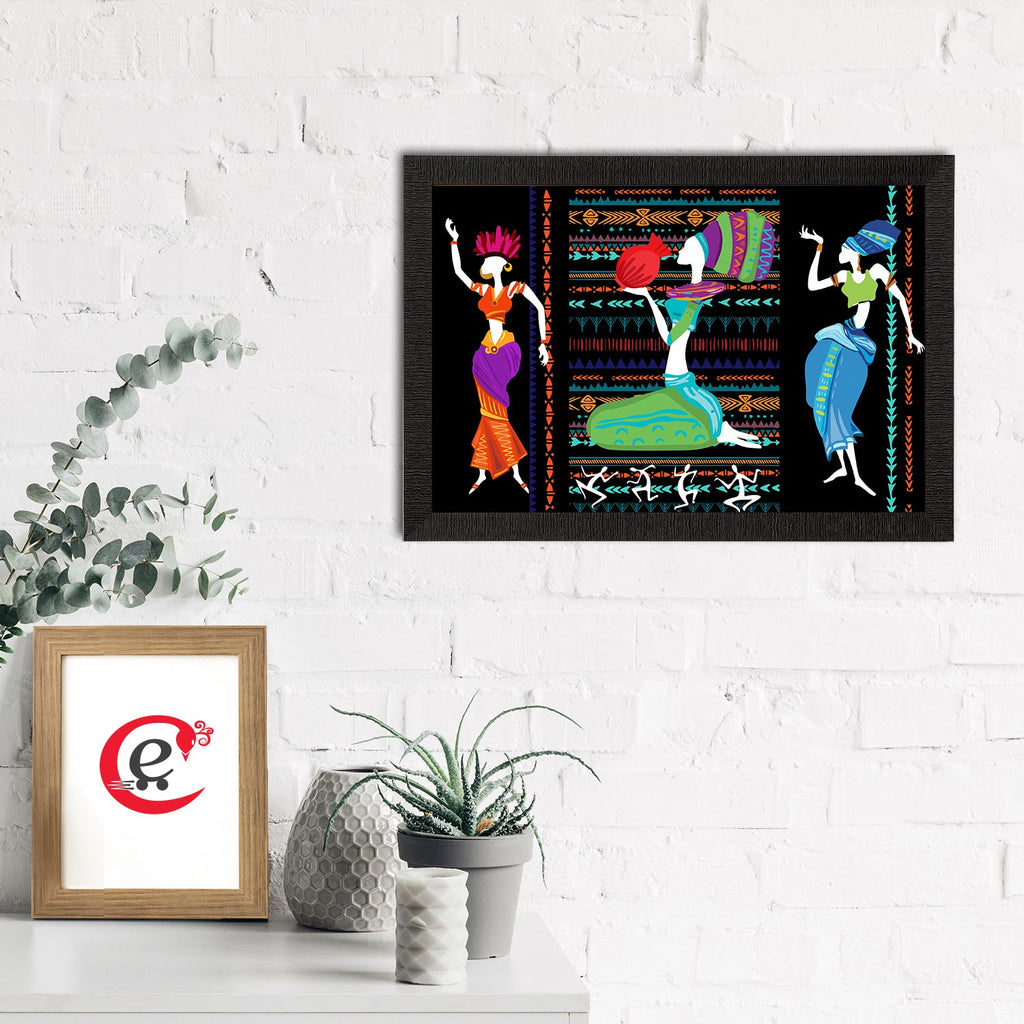 Tribal Theme Satin Matt Texture UV Art Painting Kafalo