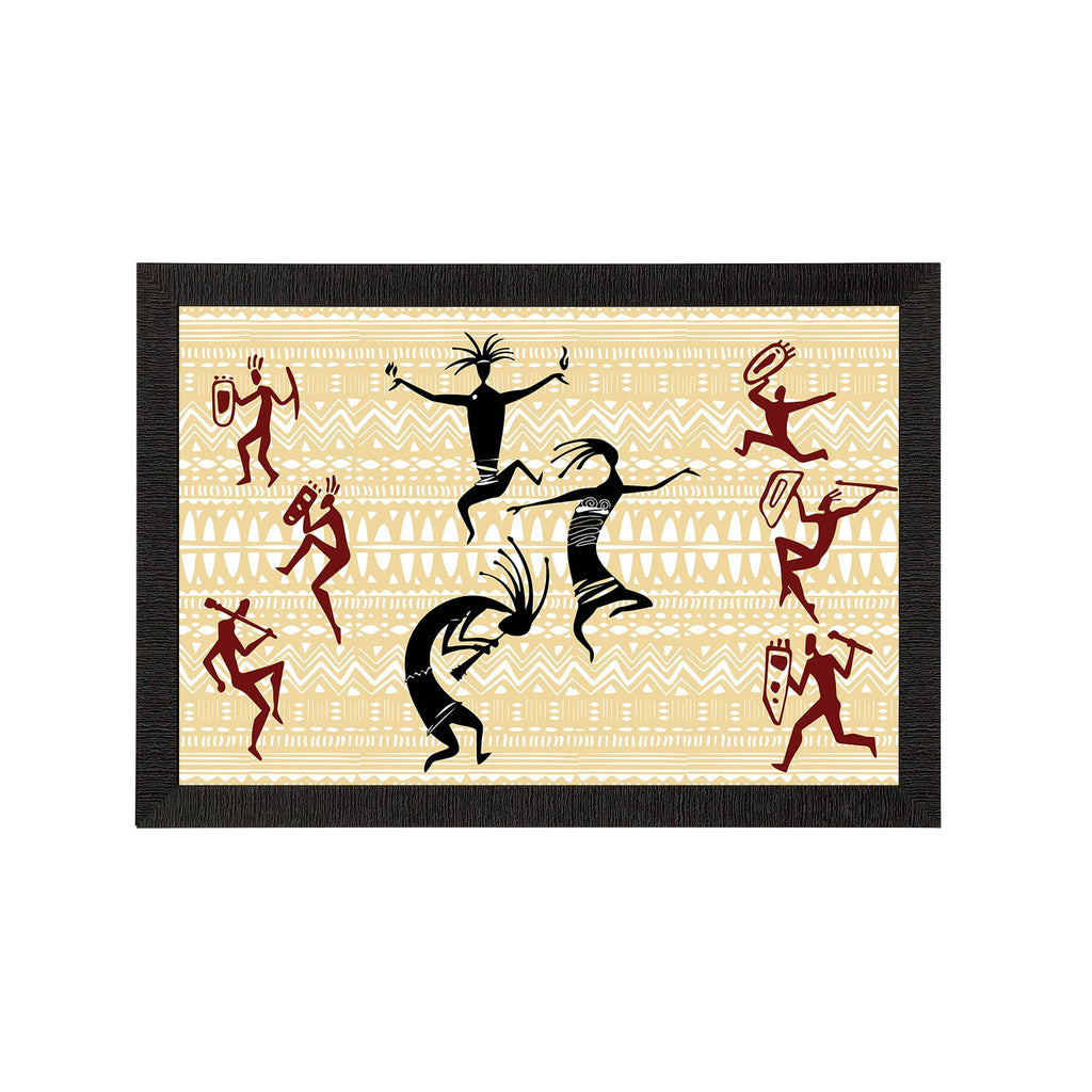 Tribal Theme Satin Matt Texture UV Art Painting Kafalo