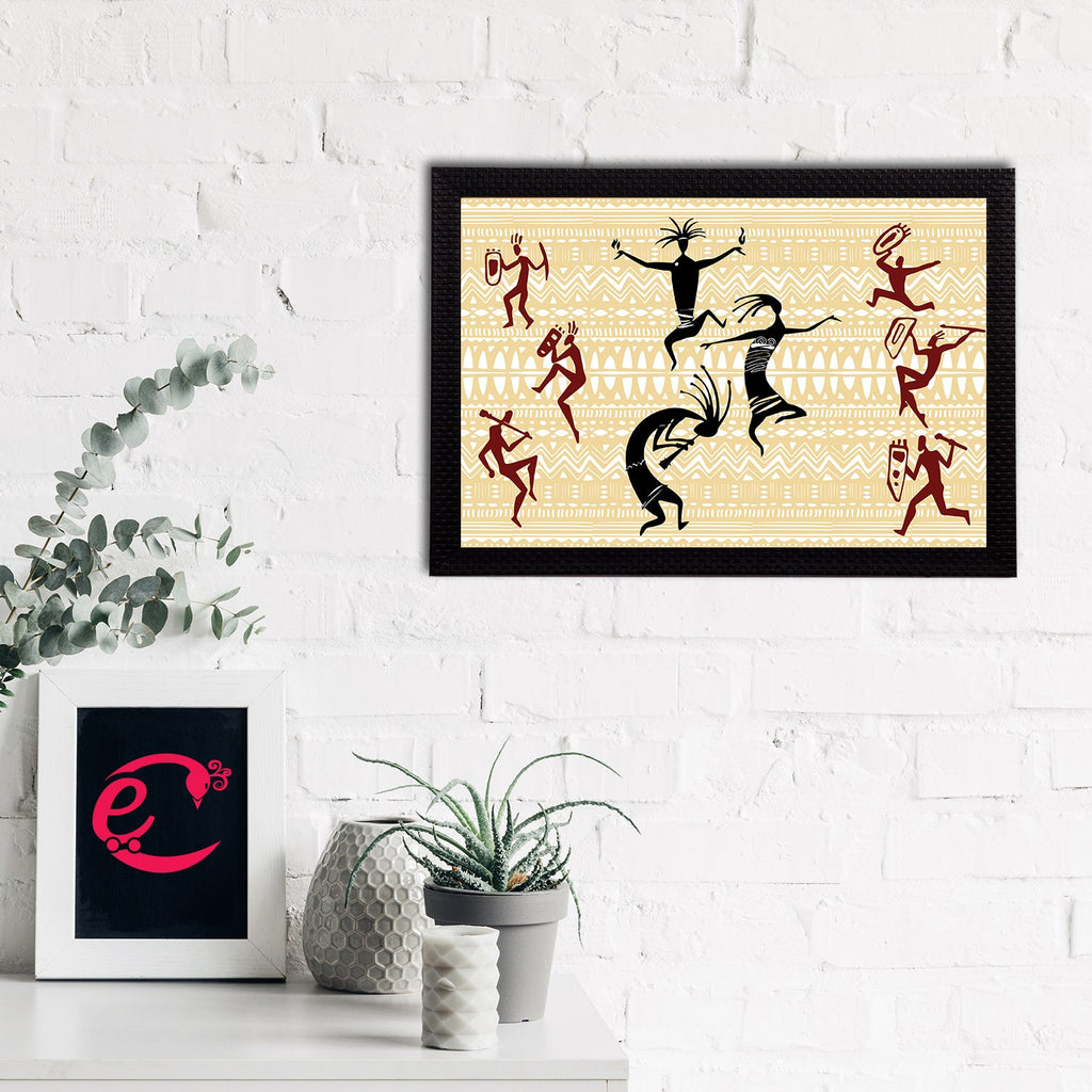 Tribal Theme Satin Matt Texture UV Art Painting Kafalo