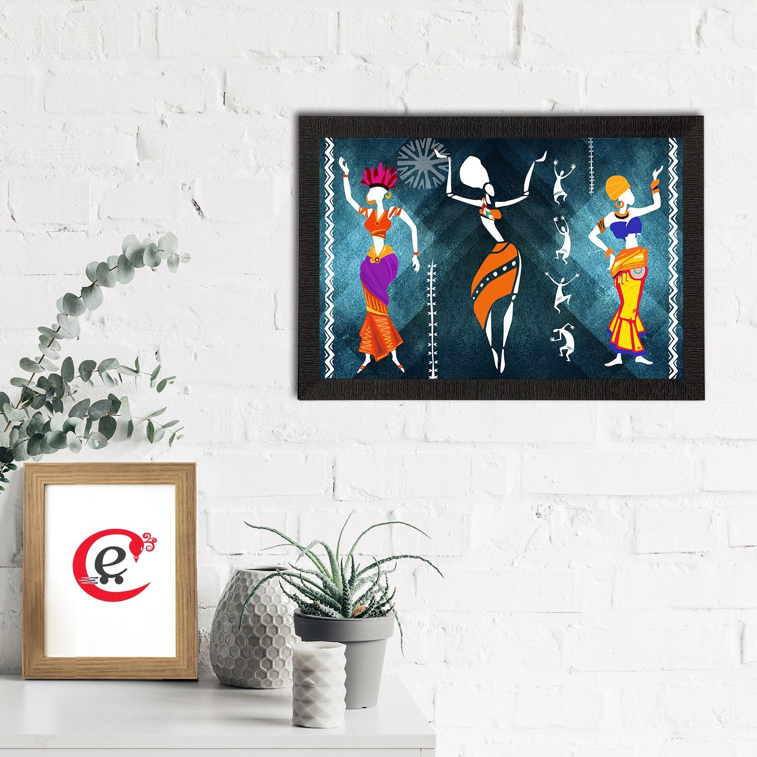 Tribal Theme Satin Matt Texture UV Art Painting Kafalo