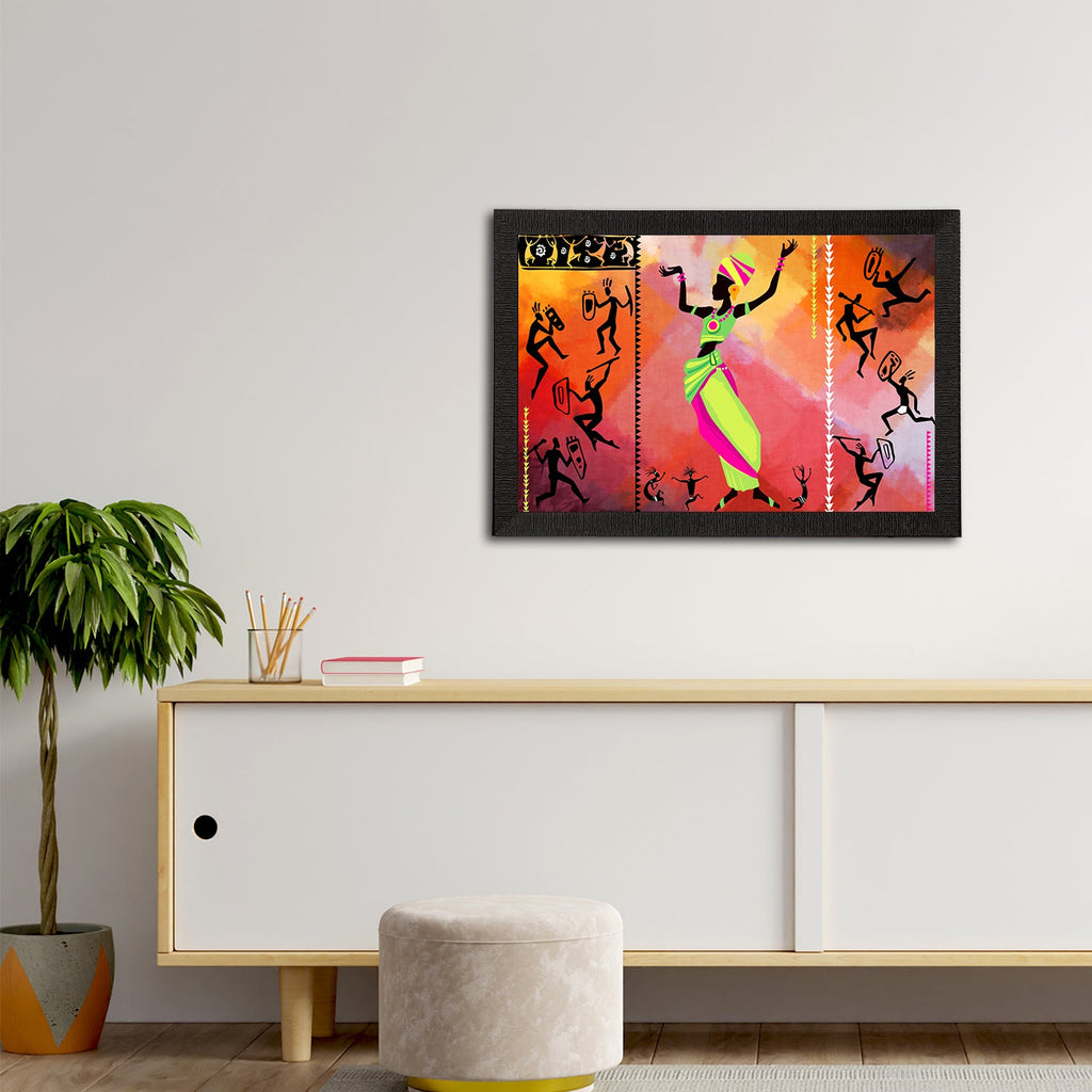 Tribal Theme Satin Matt Texture UV Art Painting Kafalo