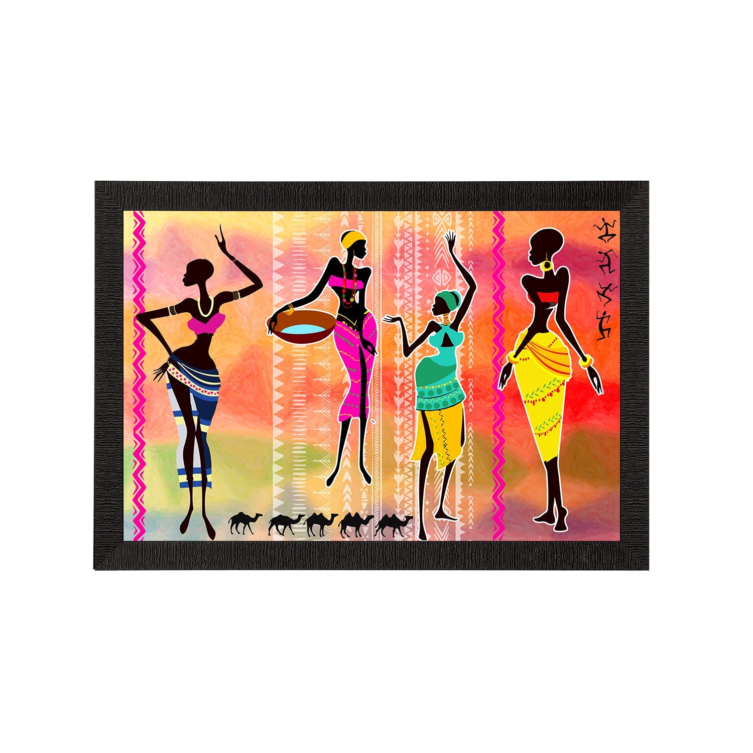 Tribal Theme Satin Matt Texture UV Art Painting Kafalo