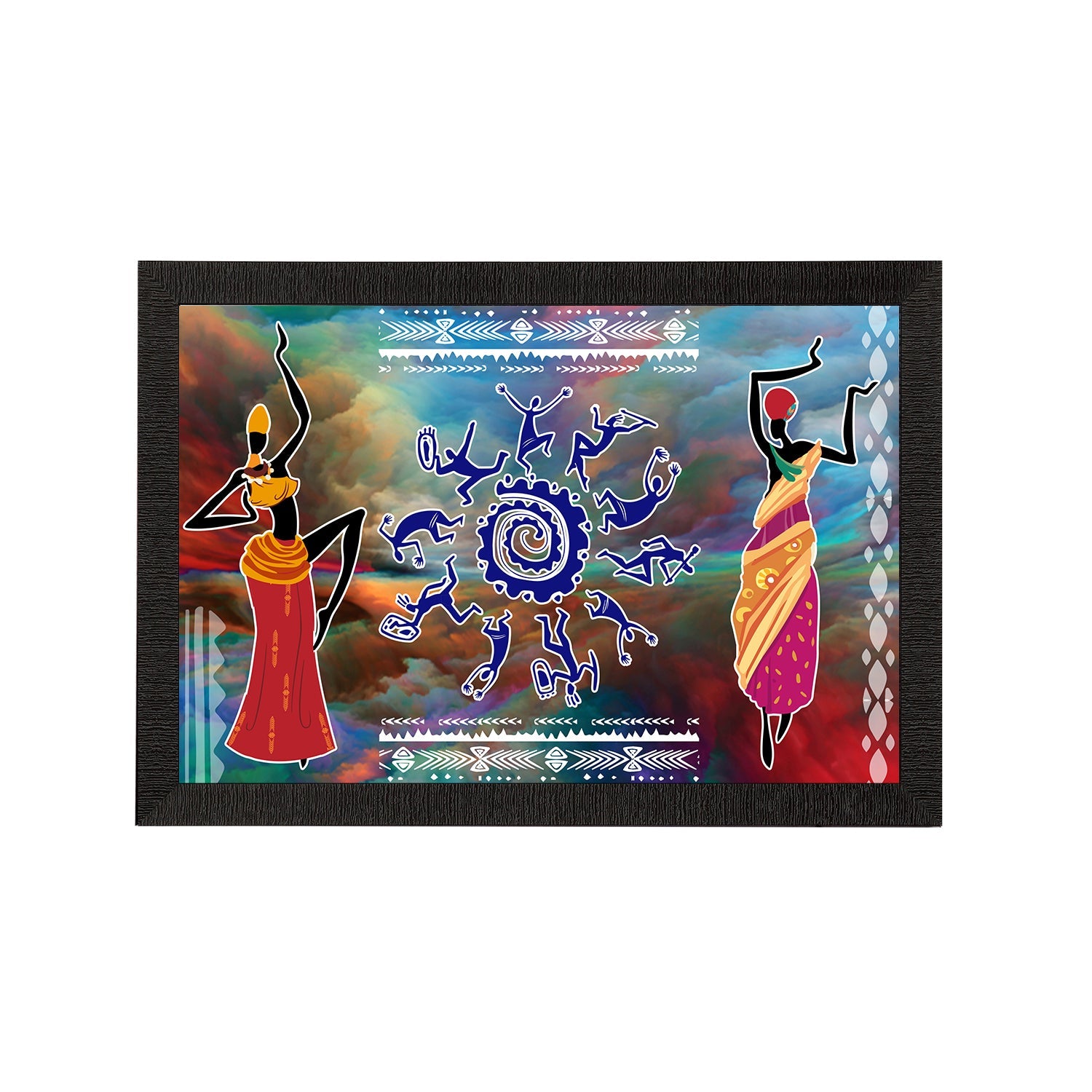 Tribal Theme Satin Matt Texture UV Art Painting Kafalo