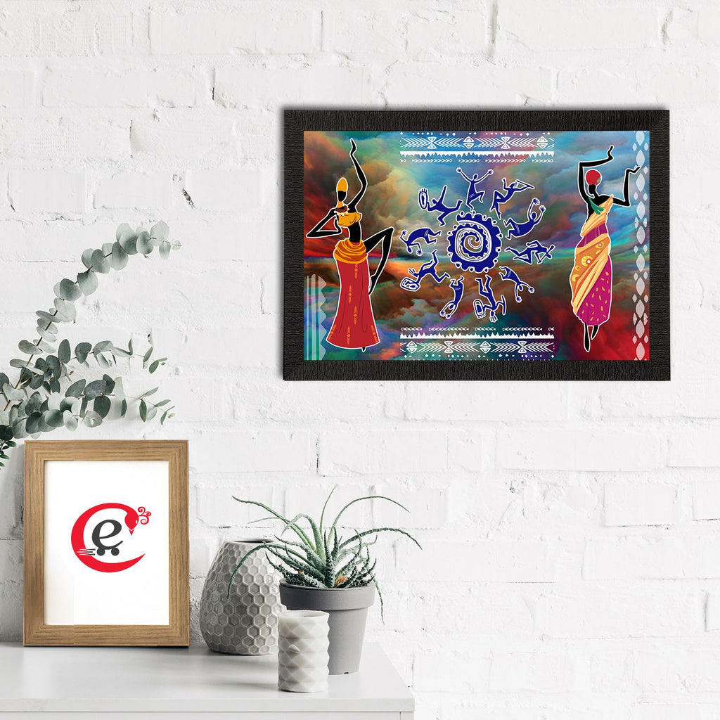 Tribal Theme Satin Matt Texture UV Art Painting Kafalo