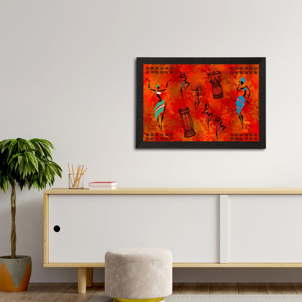 Tribal Theme Satin Matt Texture UV Art Painting Kafalo