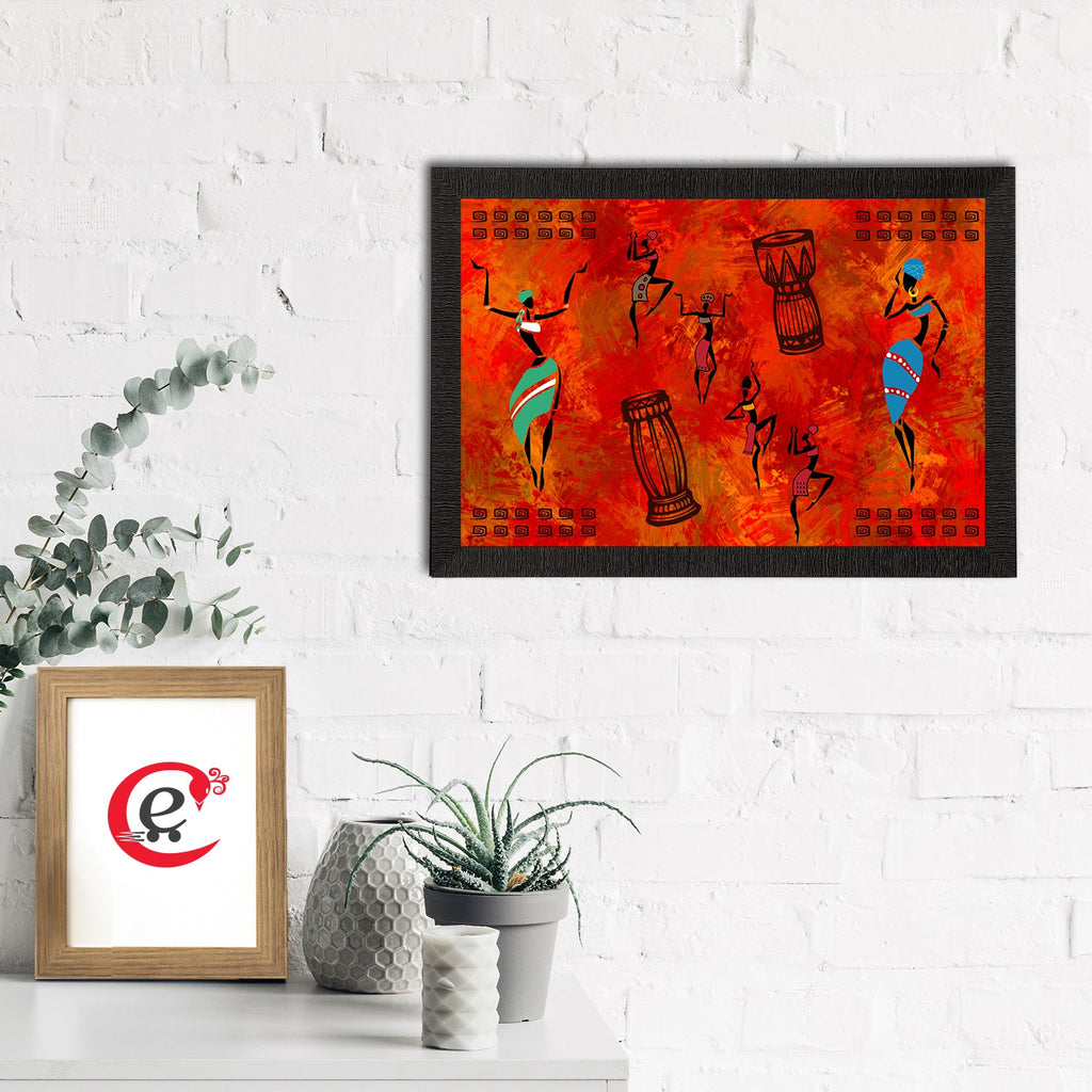 Tribal Theme Satin Matt Texture UV Art Painting Kafalo