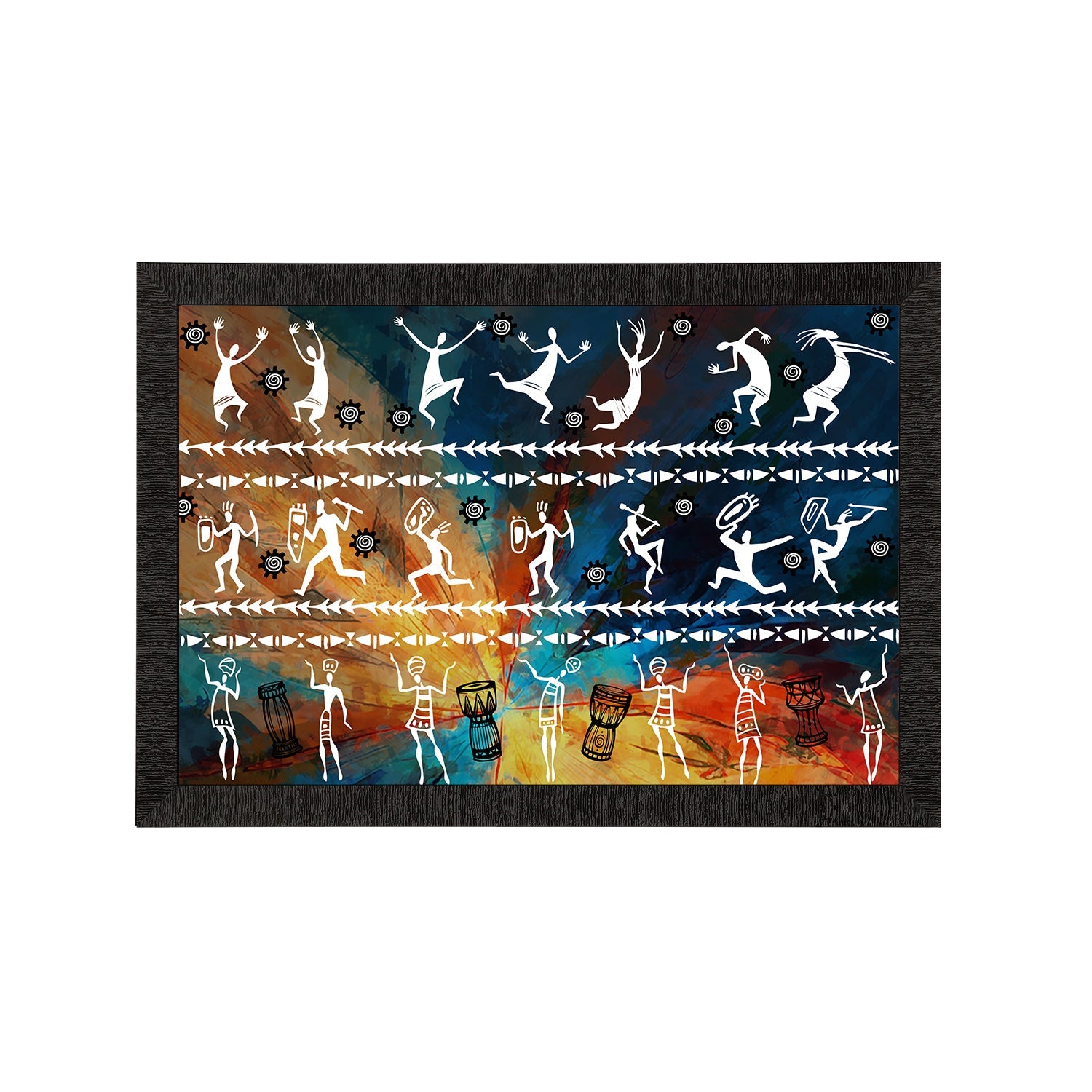 Tribal Theme Satin Matt Texture UV Art Painting Kafalo