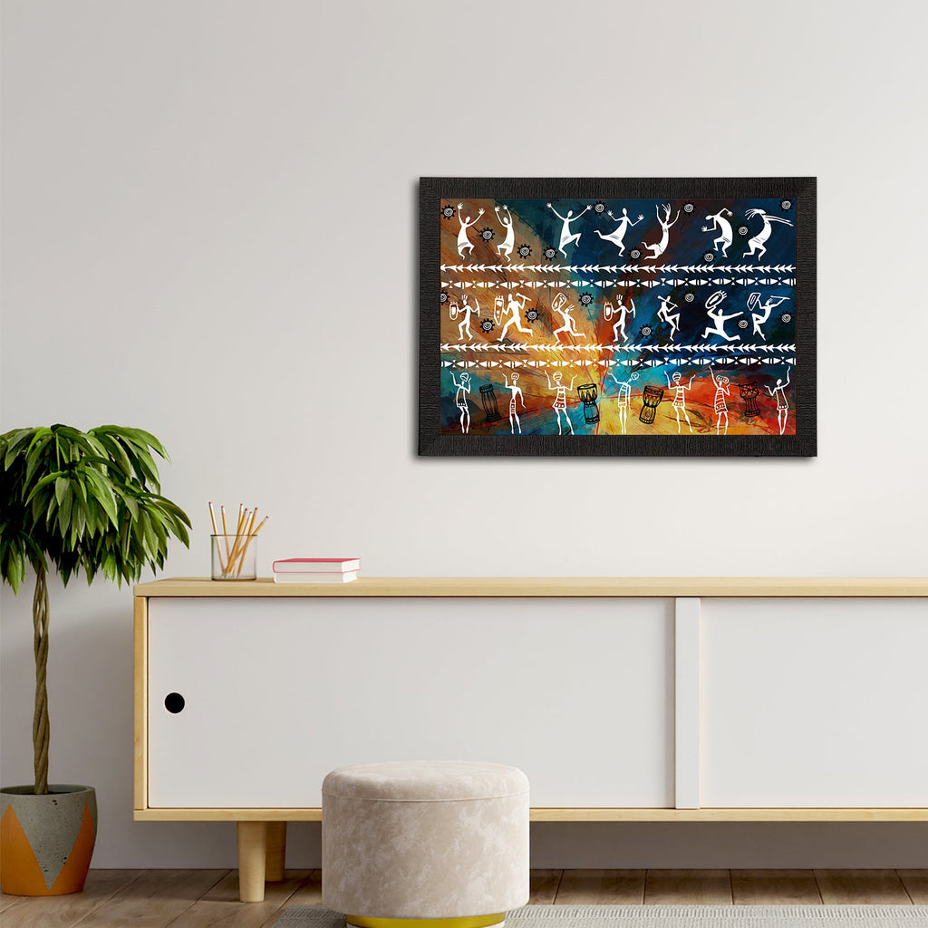 Tribal Theme Satin Matt Texture UV Art Painting Kafalo
