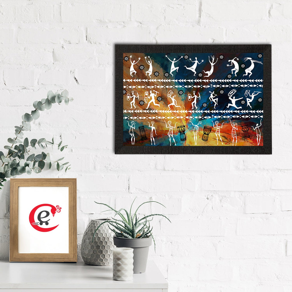 Tribal Theme Satin Matt Texture UV Art Painting Kafalo