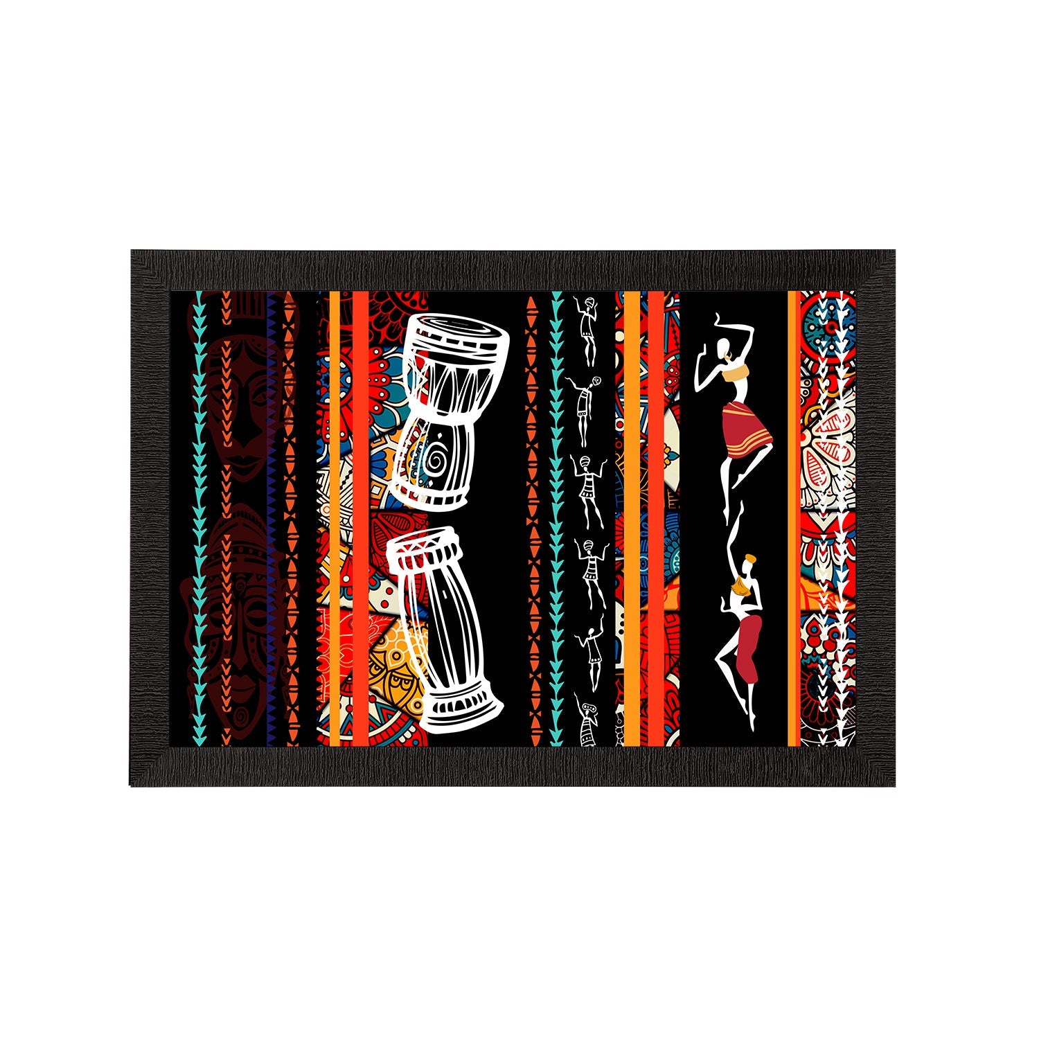 Tribal Theme Satin Matt Texture UV Art Painting Kafalo
