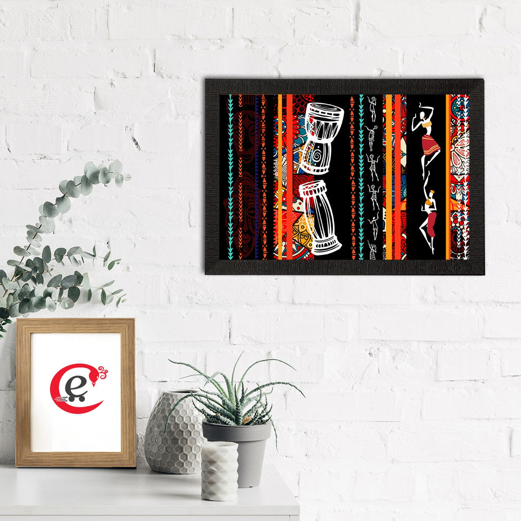 Tribal Theme Satin Matt Texture UV Art Painting Kafalo