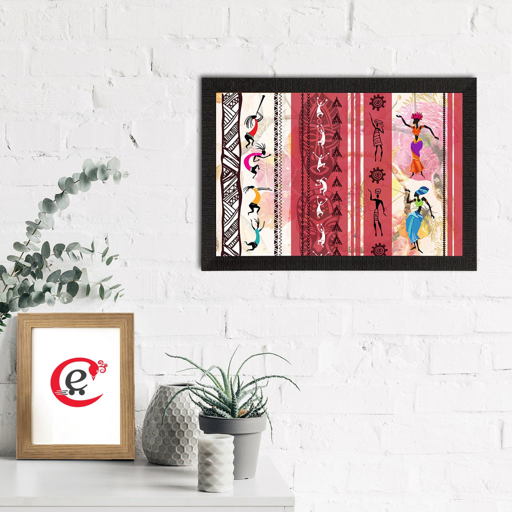 Tribal Theme Satin Matt Texture UV Art Painting Kafalo