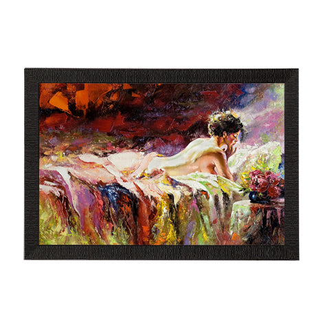 Abstract Girl Satin Matt Texture UV Art Painting Kafalo