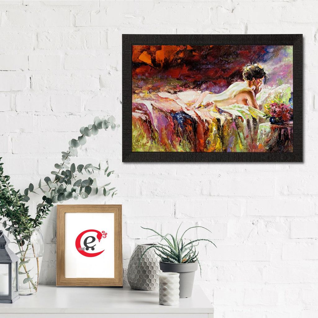 Abstract Girl Satin Matt Texture UV Art Painting Kafalo