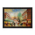 Eiffel Tower with City View Satin Matt Texture UV Art Painting Kafalo