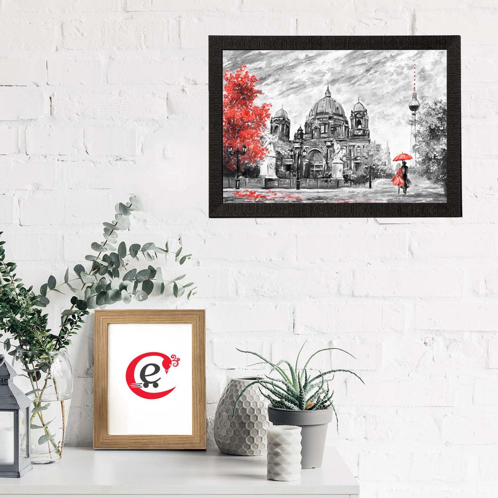 Artistic Europe Street View Satin Matt Texture UV Art Painting