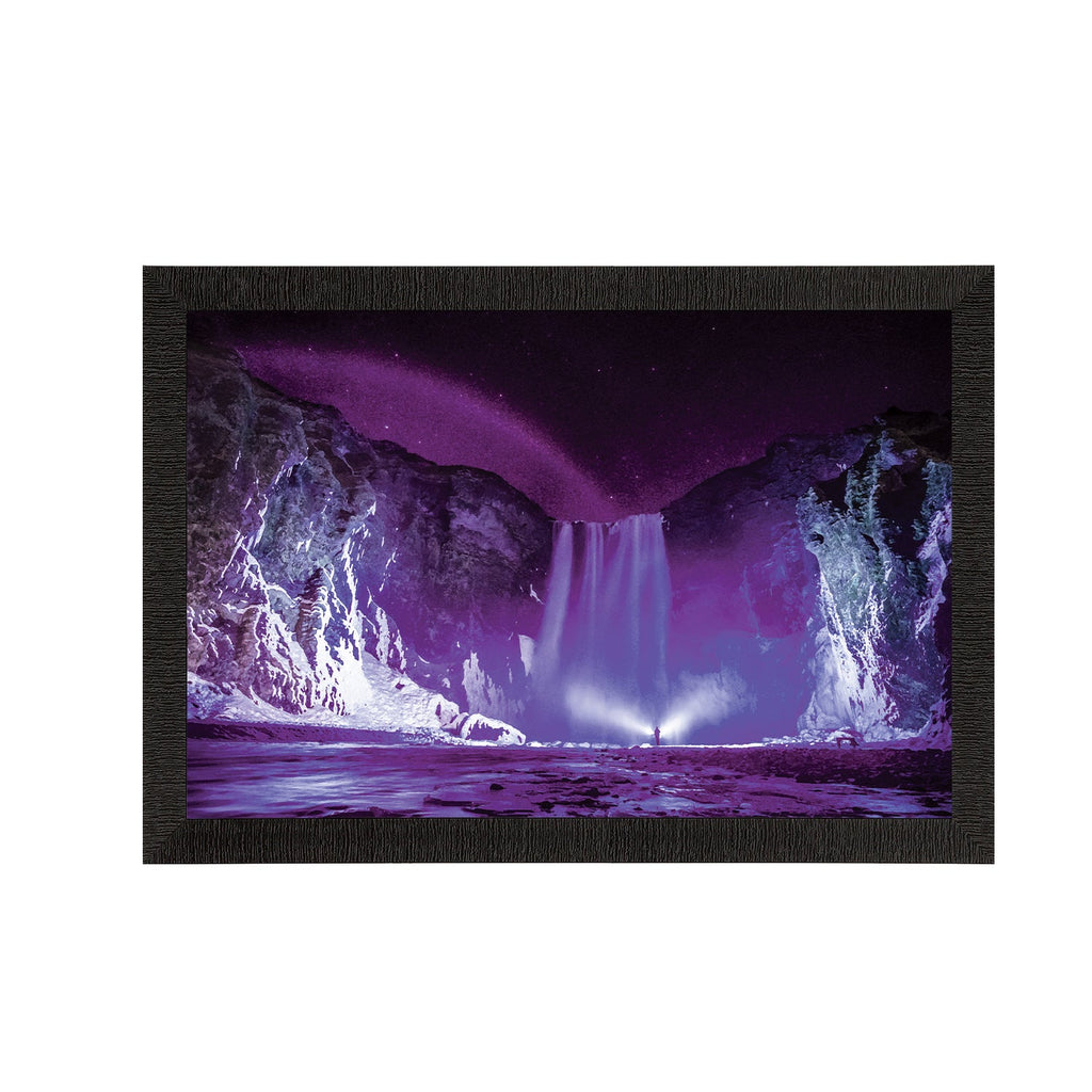 Beautiful Scenic Waterfall View Satin Matt Texture UV Art Painting Kafalo