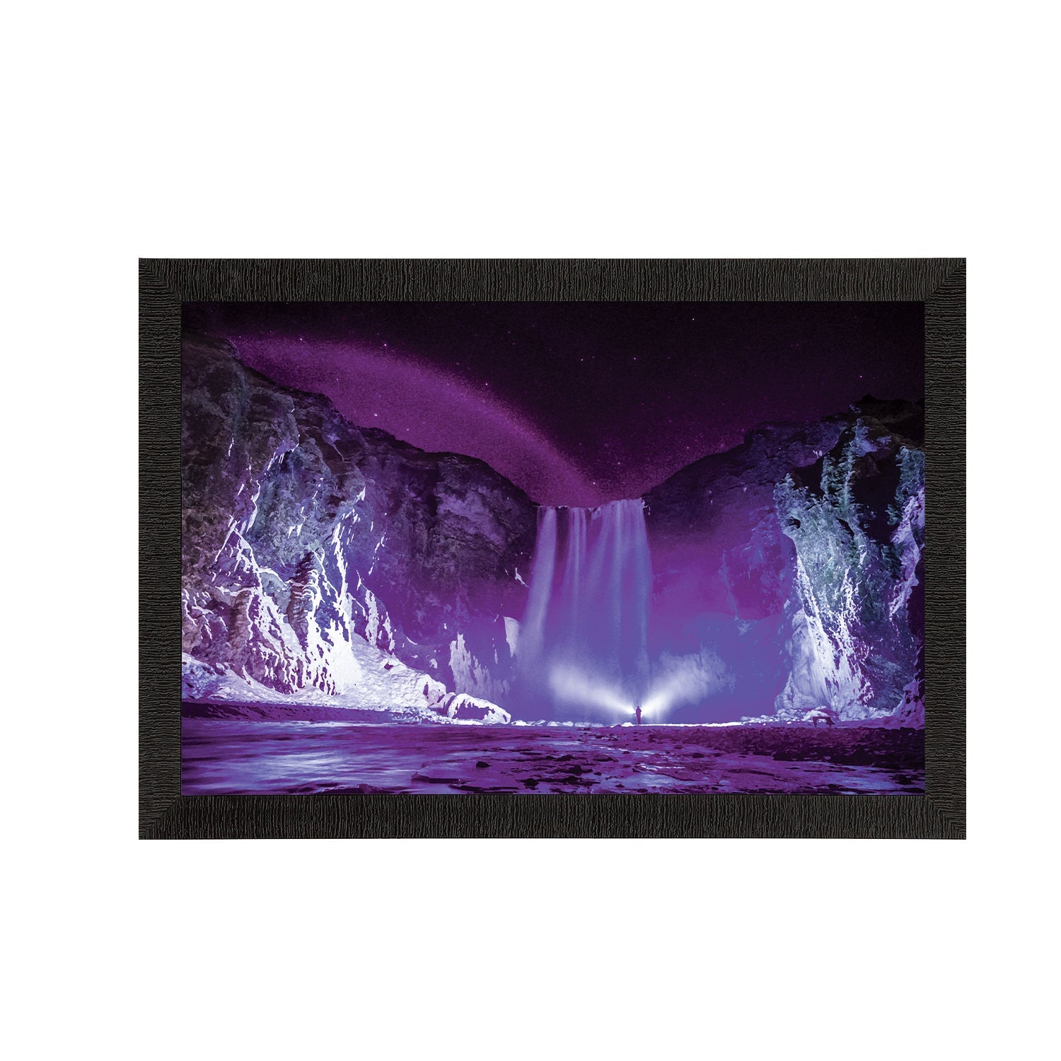 Beautiful Scenic Waterfall View Satin Matt Texture UV Art Painting Kafalo