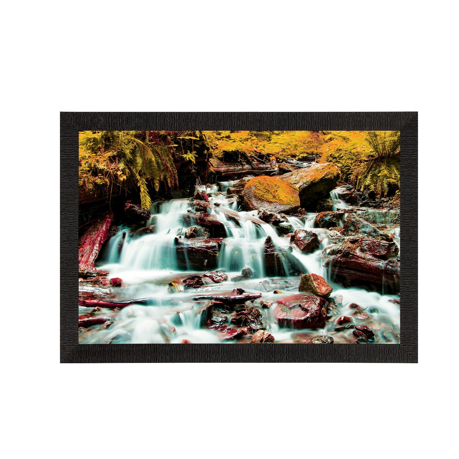 Beautiful Scenic Waterfall View Satin Matt Texture UV Art Painting Kafalo