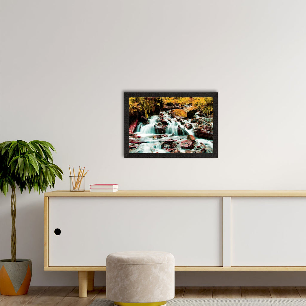 Beautiful Scenic Waterfall View Satin Matt Texture UV Art Painting Kafalo