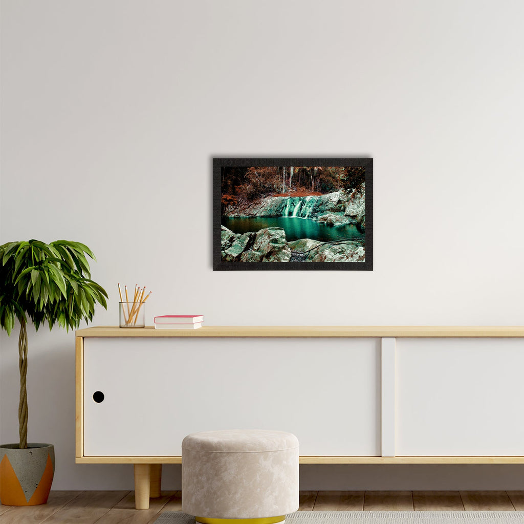Beautiful Scenic Waterfall View Satin Matt Texture UV Art Painting Kafalo