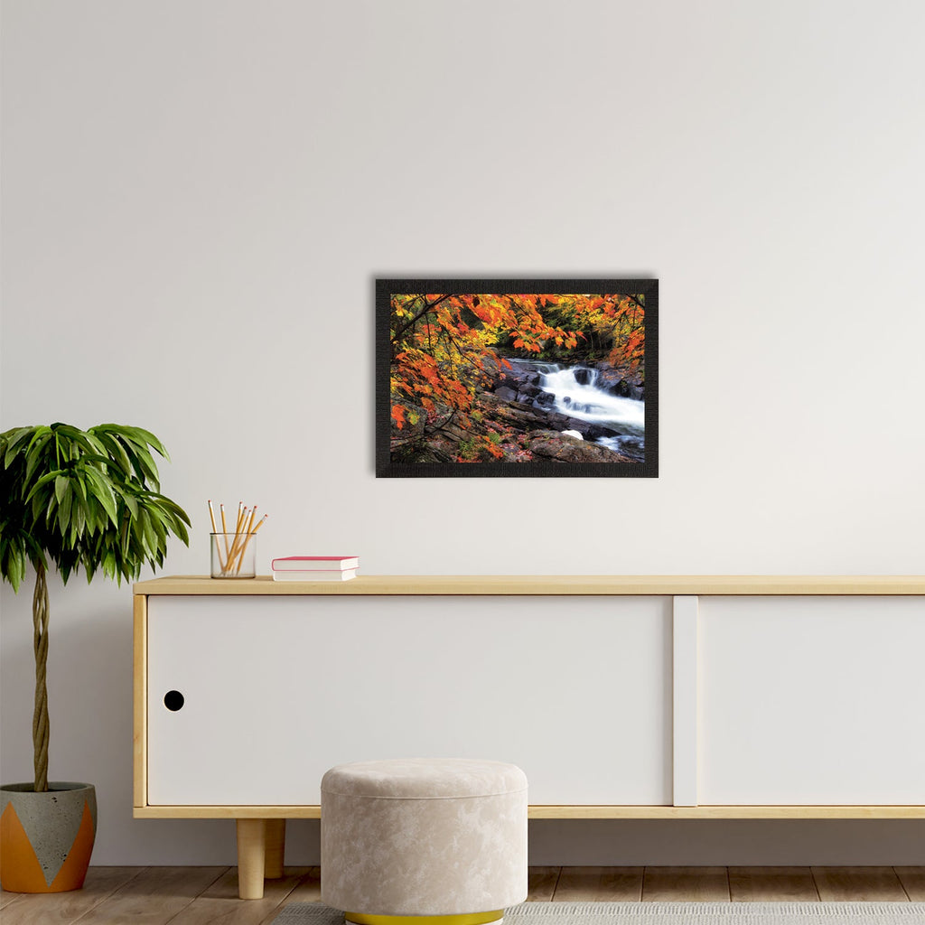 Beautiful Scenic Waterfall View Satin Matt Texture UV Art Painting Kafalo