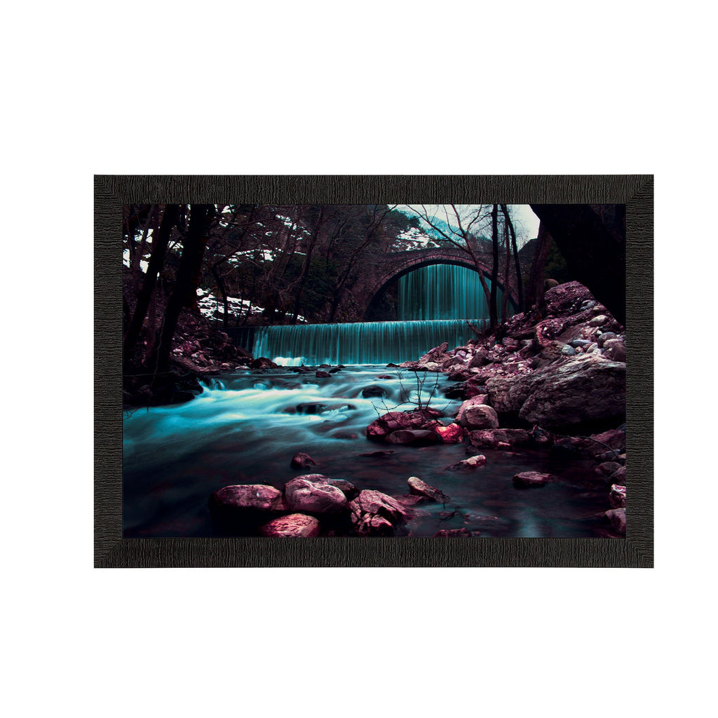 Beautiful Scenic Waterfall View Satin Matt Texture UV Art Painting Kafalo