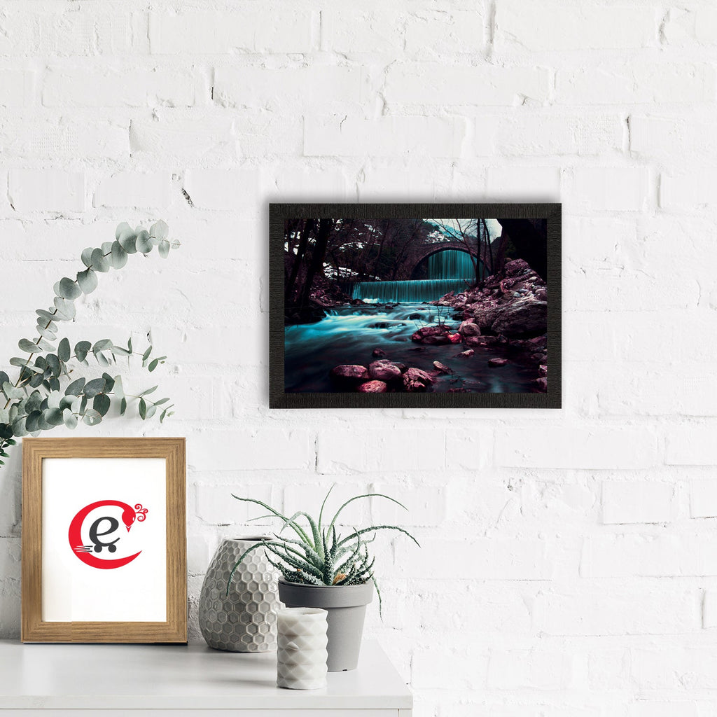 Beautiful Scenic Waterfall View Satin Matt Texture UV Art Painting Kafalo