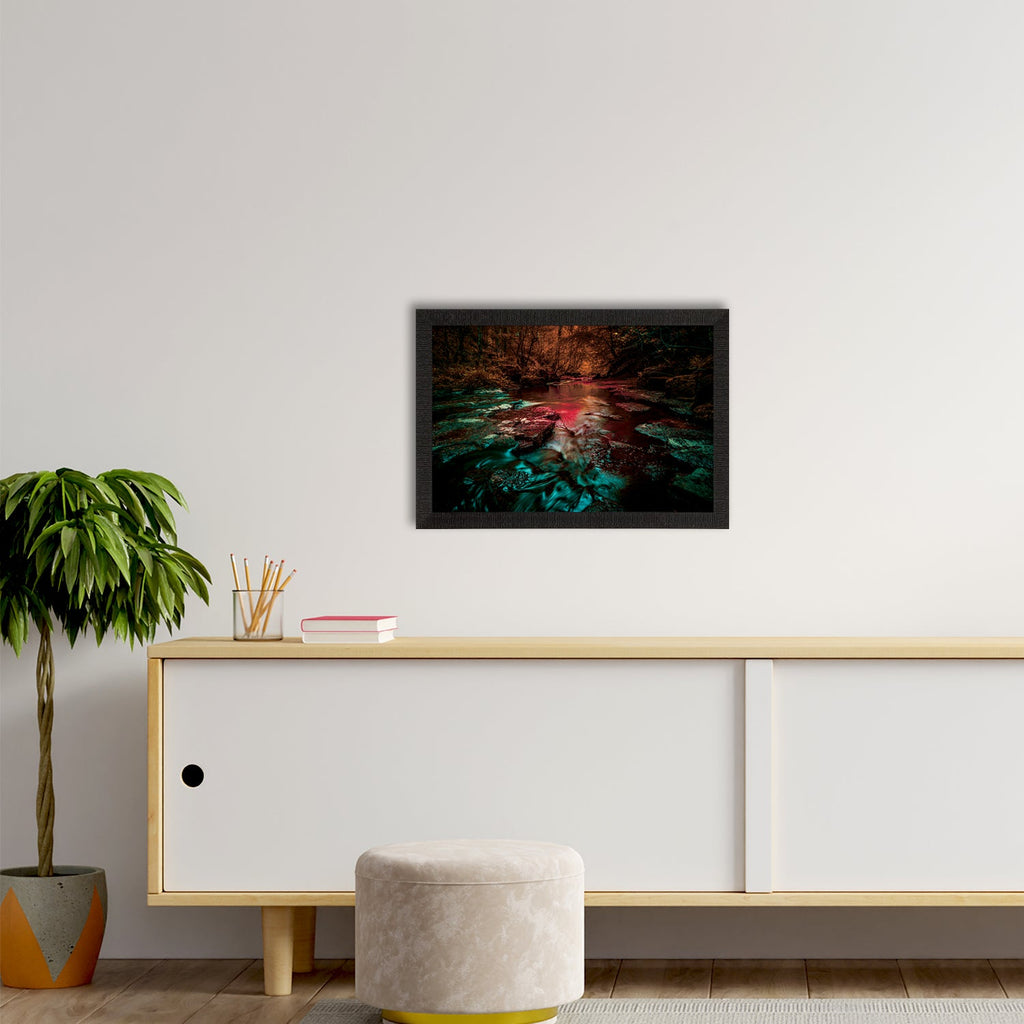 Beautiful Scenic Waterfall View Satin Matt Texture UV Art Painting Kafalo