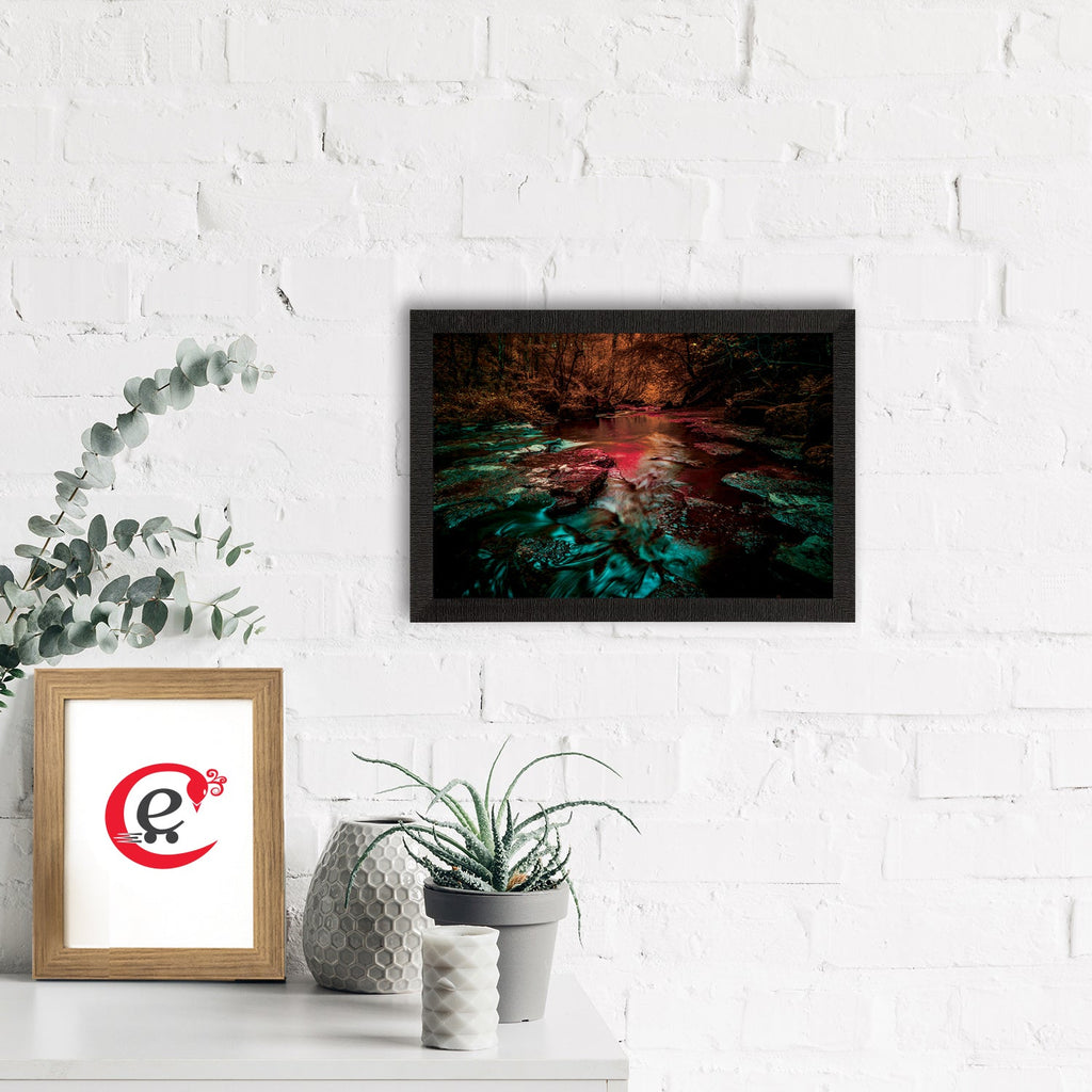Beautiful Scenic Waterfall View Satin Matt Texture UV Art Painting Kafalo
