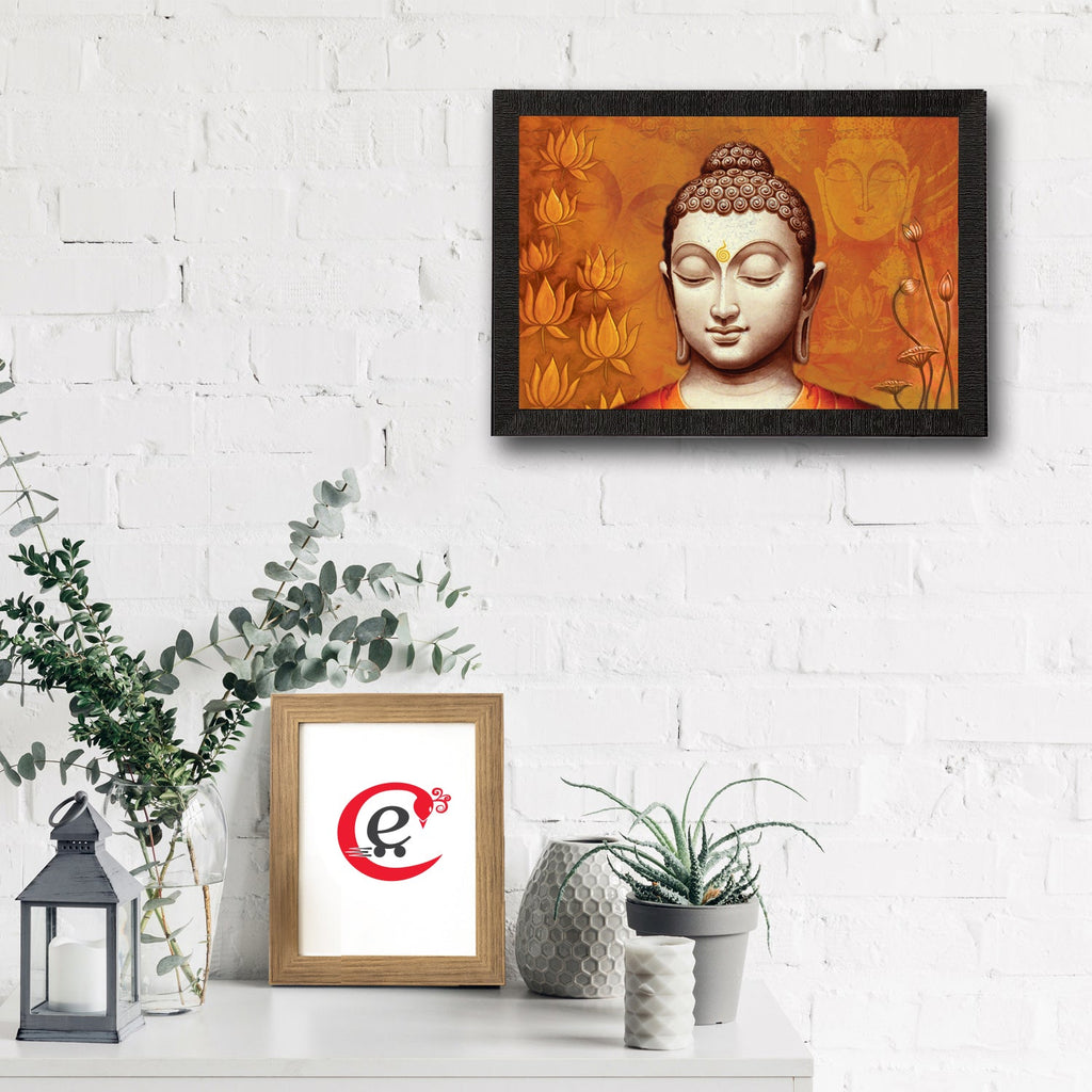 Spiritual Lord Buddha Satin Matt Texture UV Art Painting Kafalo