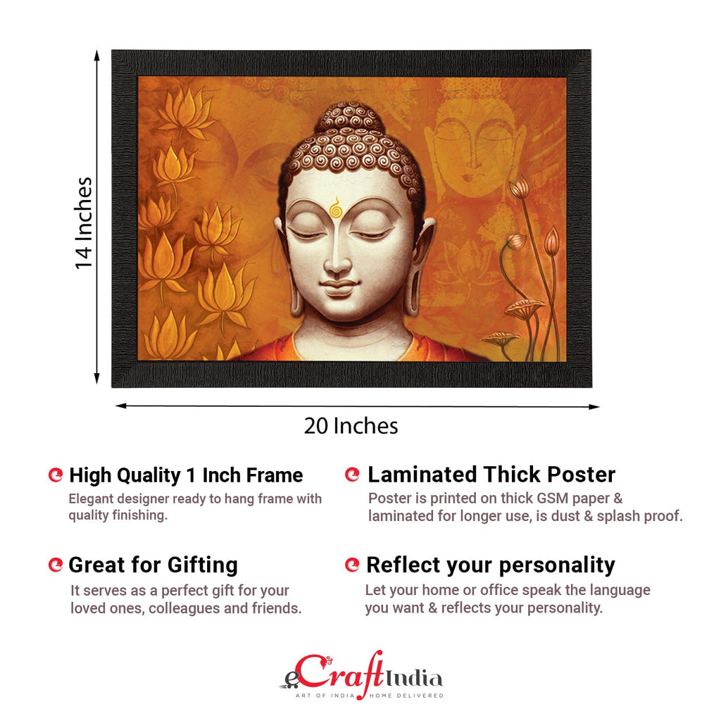 Spiritual Lord Buddha Satin Matt Texture UV Art Painting Kafalo