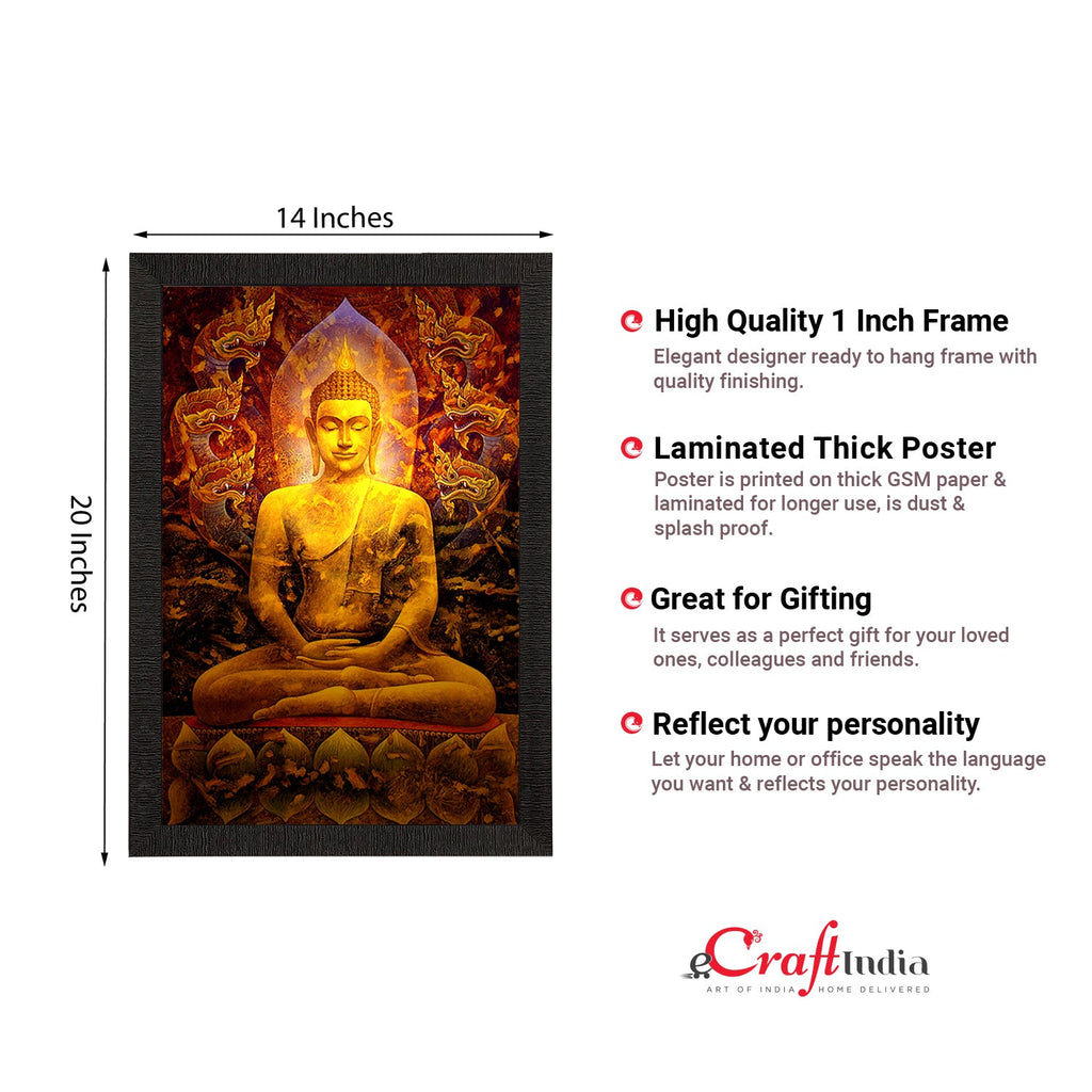Spiritual Lord Buddha Satin Matt Texture UV Art Painting Kafalo