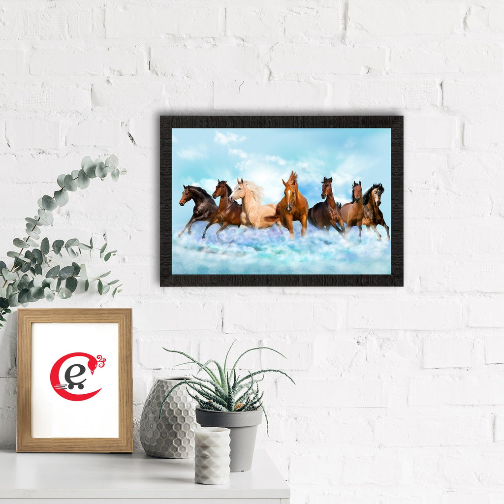 Seven Running Horses Painting Digital Printed Animal Wall Art Kafalo