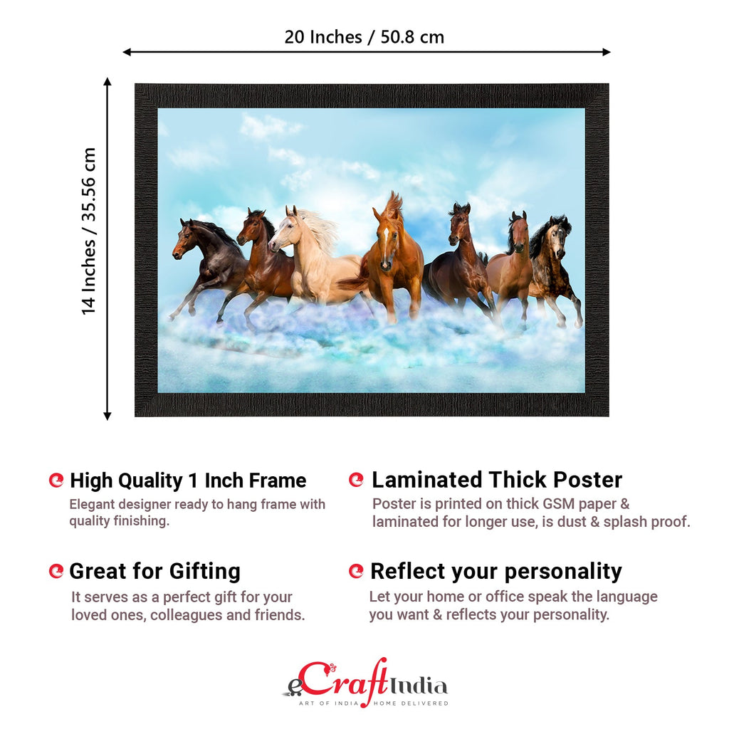 Seven Running Horses Painting Digital Printed Animal Wall Art Kafalo