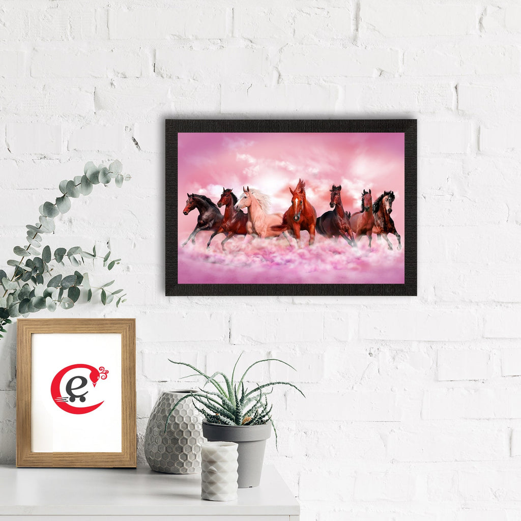 Seven Running Horses Painting Digital Printed Animal Wall Art Kafalo