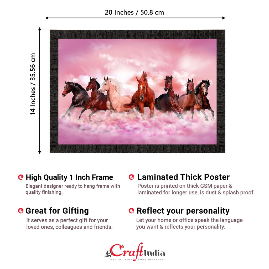 Seven Running Horses Painting Digital Printed Animal Wall Art Kafalo