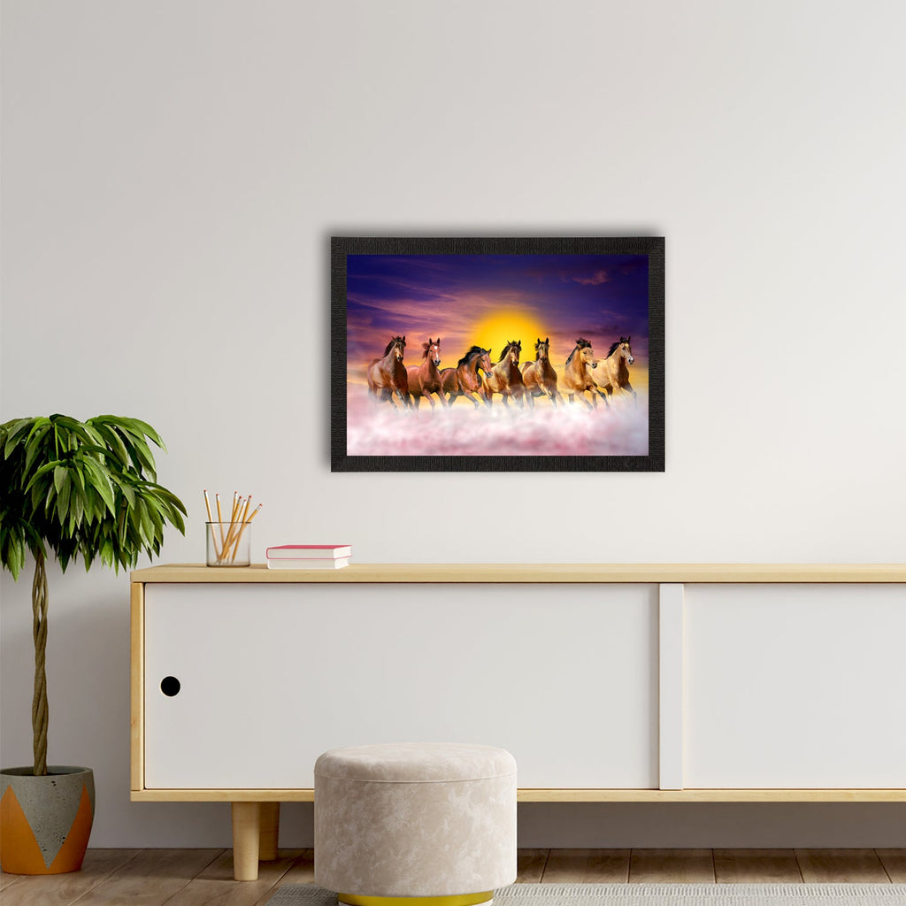 Seven Running Horses Painting Digital Printed Animal Wall Art Kafalo