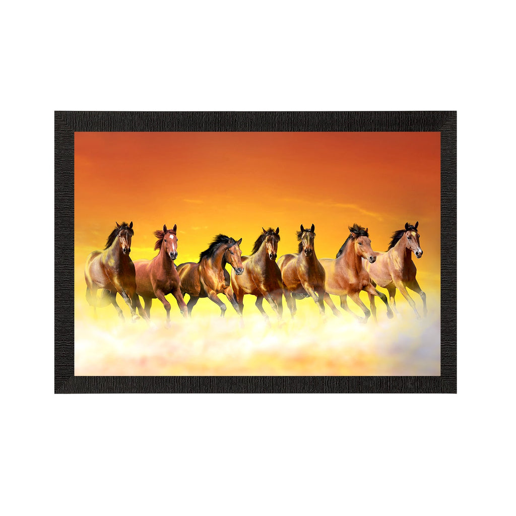Seven Running Horses Painting Digital Printed Animal Wall Art Kafalo