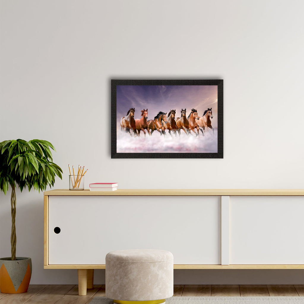 Seven Running Horses Painting Digital Printed Animal Wall Art Kafalo