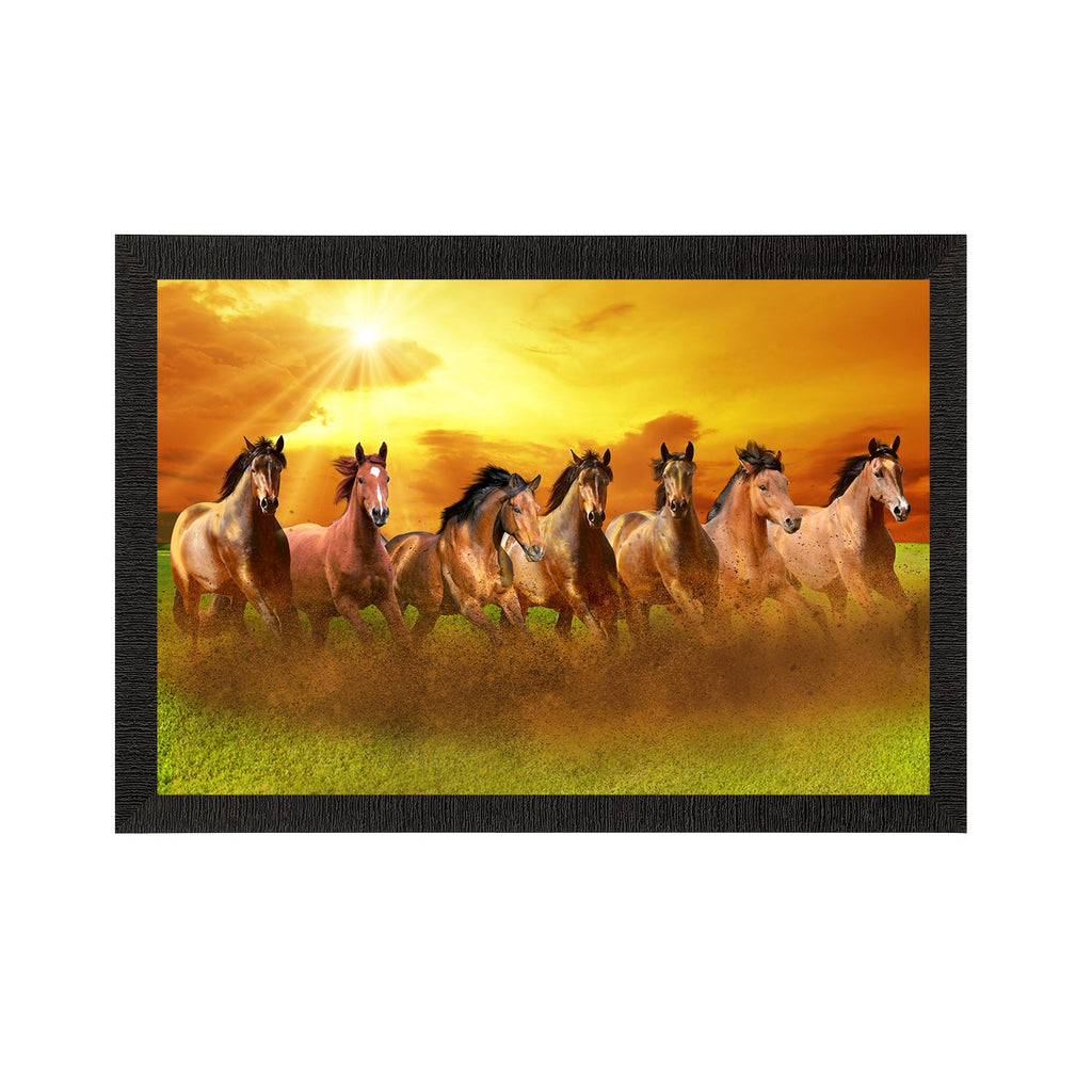 Seven Running Horses Painting Digital Printed Animal Wall Art Kafalo