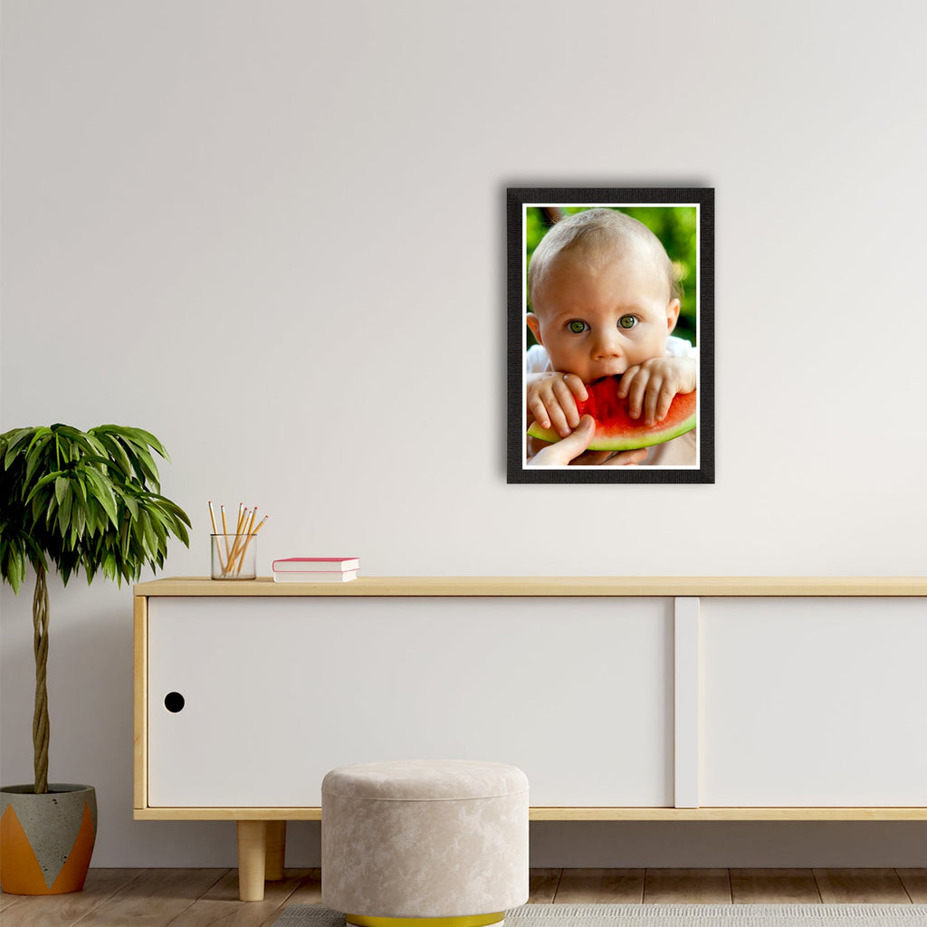 Cute Baby Eating Watermelon Painting Digital Printed Wall Art Kafalo