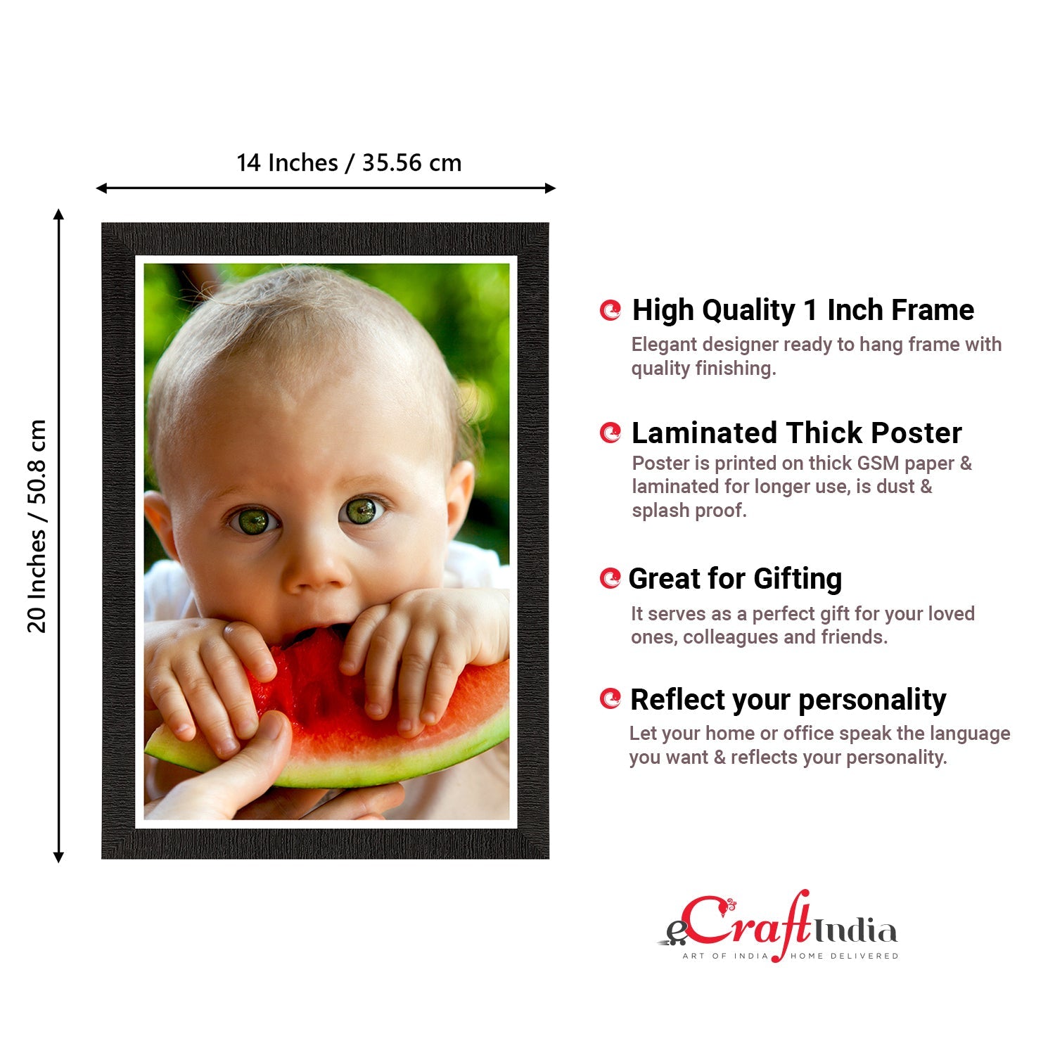 Cute Baby Eating Watermelon Painting Digital Printed Wall Art Kafalo