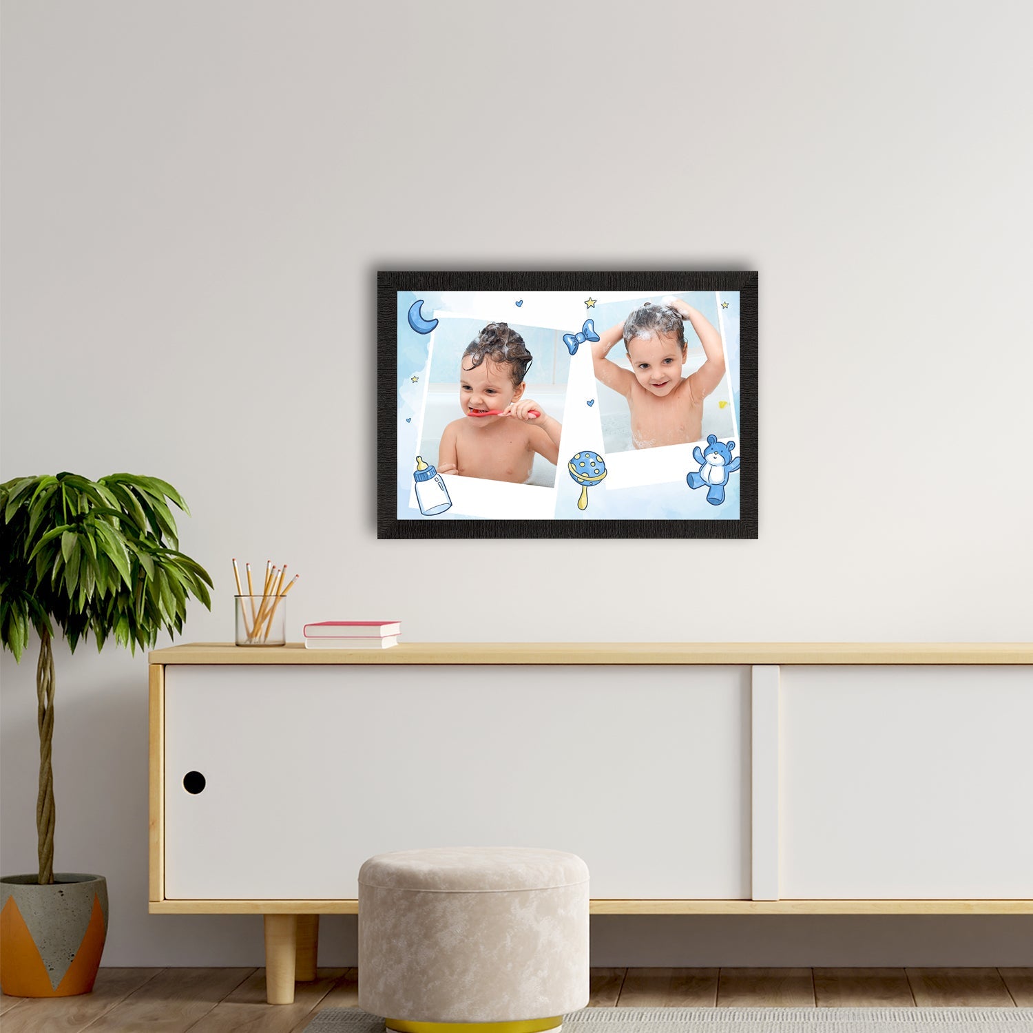 Cute Baby Painting Digital Printed Wall Art Kafalo